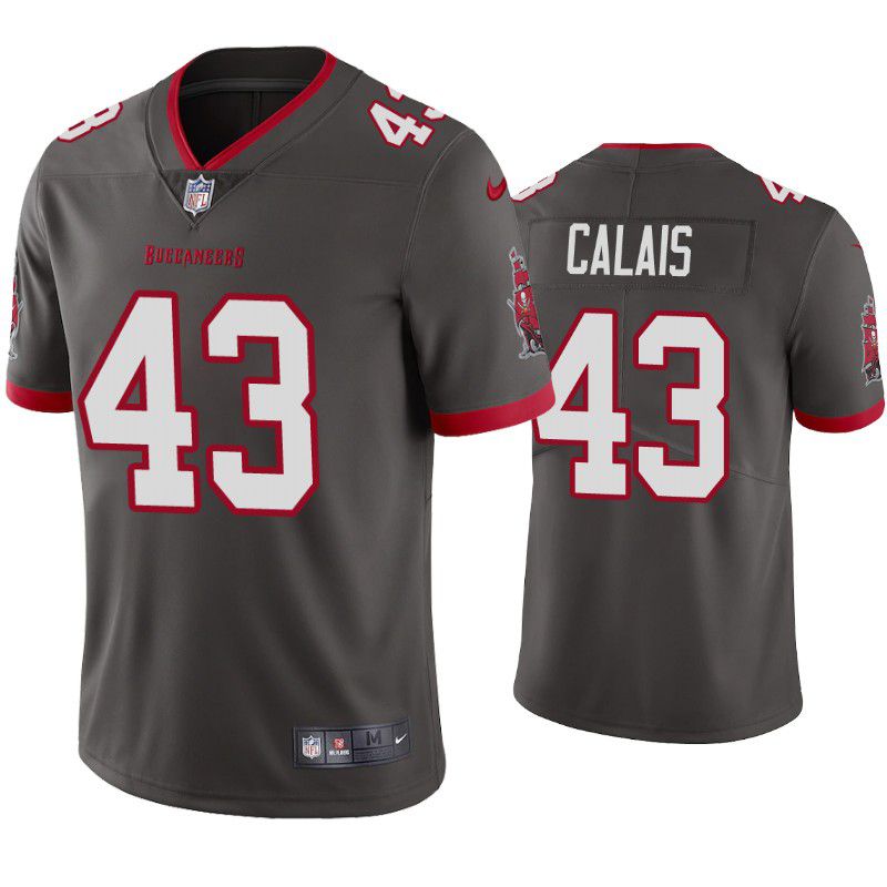 Men Tampa Bay Buccaneers #43 Raymond Calais Nike Grey Vapor Limited NFL Jersey